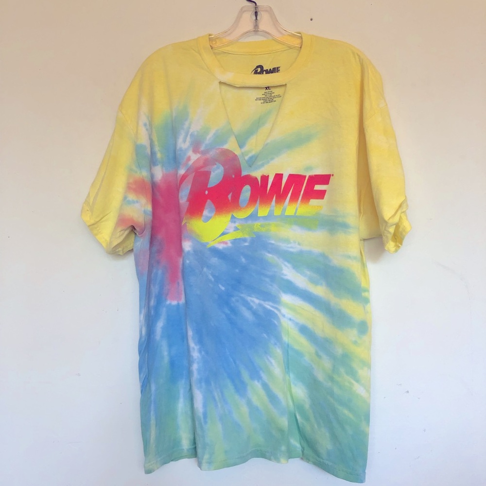Bowie Graphic Tie Dye Rock T shirt